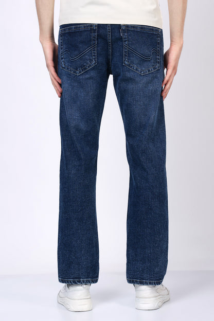 Stylox Men’s Comfort Fit Stretchable Dark Blue Denim Jeans - Stylox