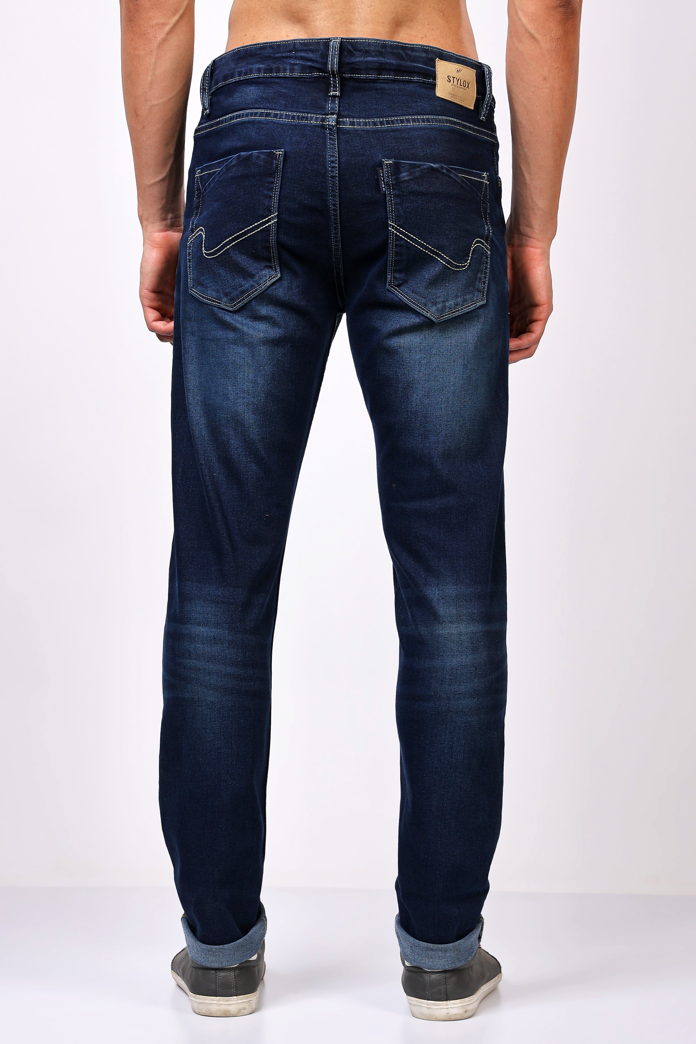Stylox Slim Fit Denim Jeans - Dark Blue,