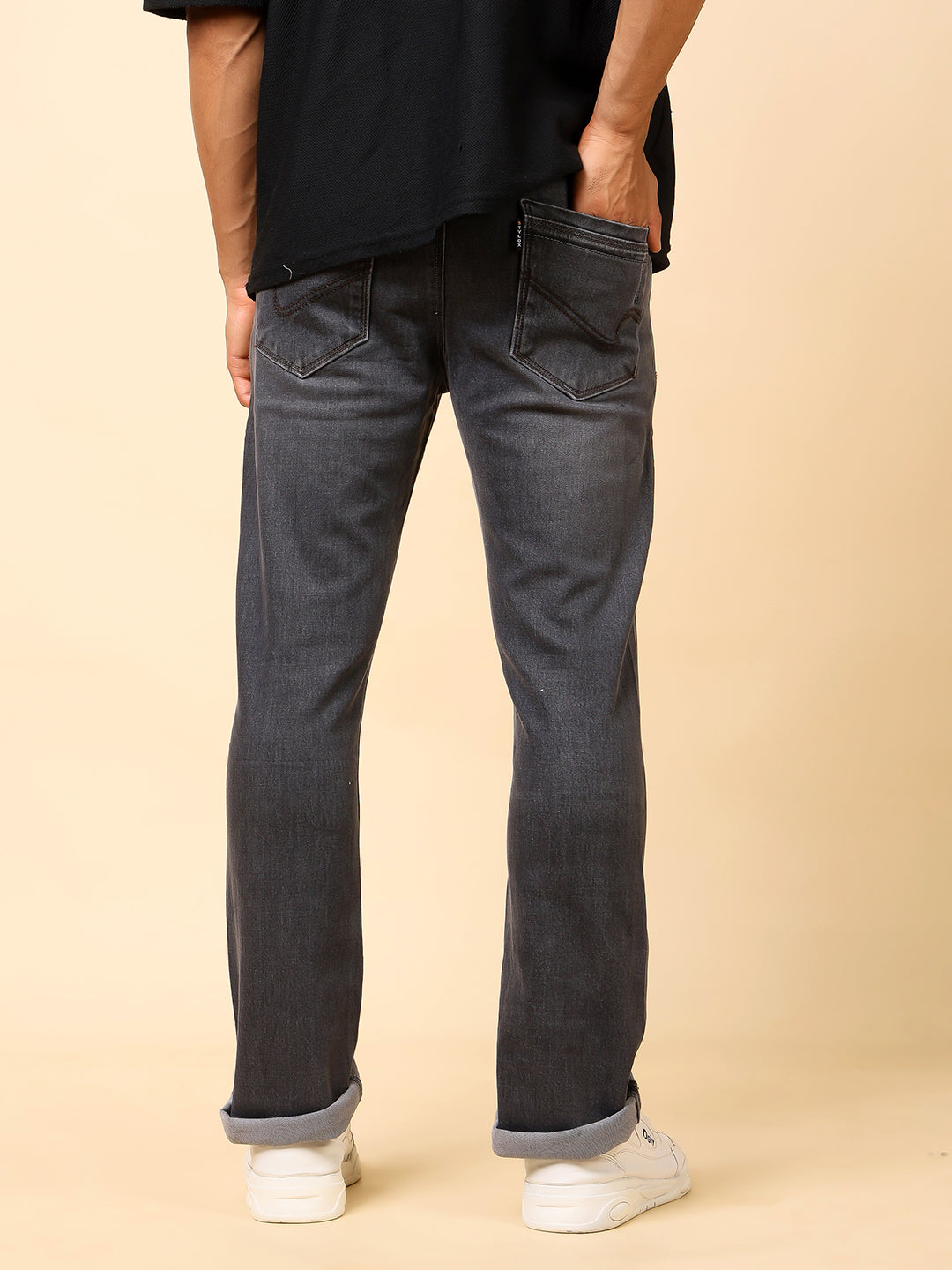 Stylox Men’s Bootcut Fit Mid-Rise Denim Jeans - Stylox