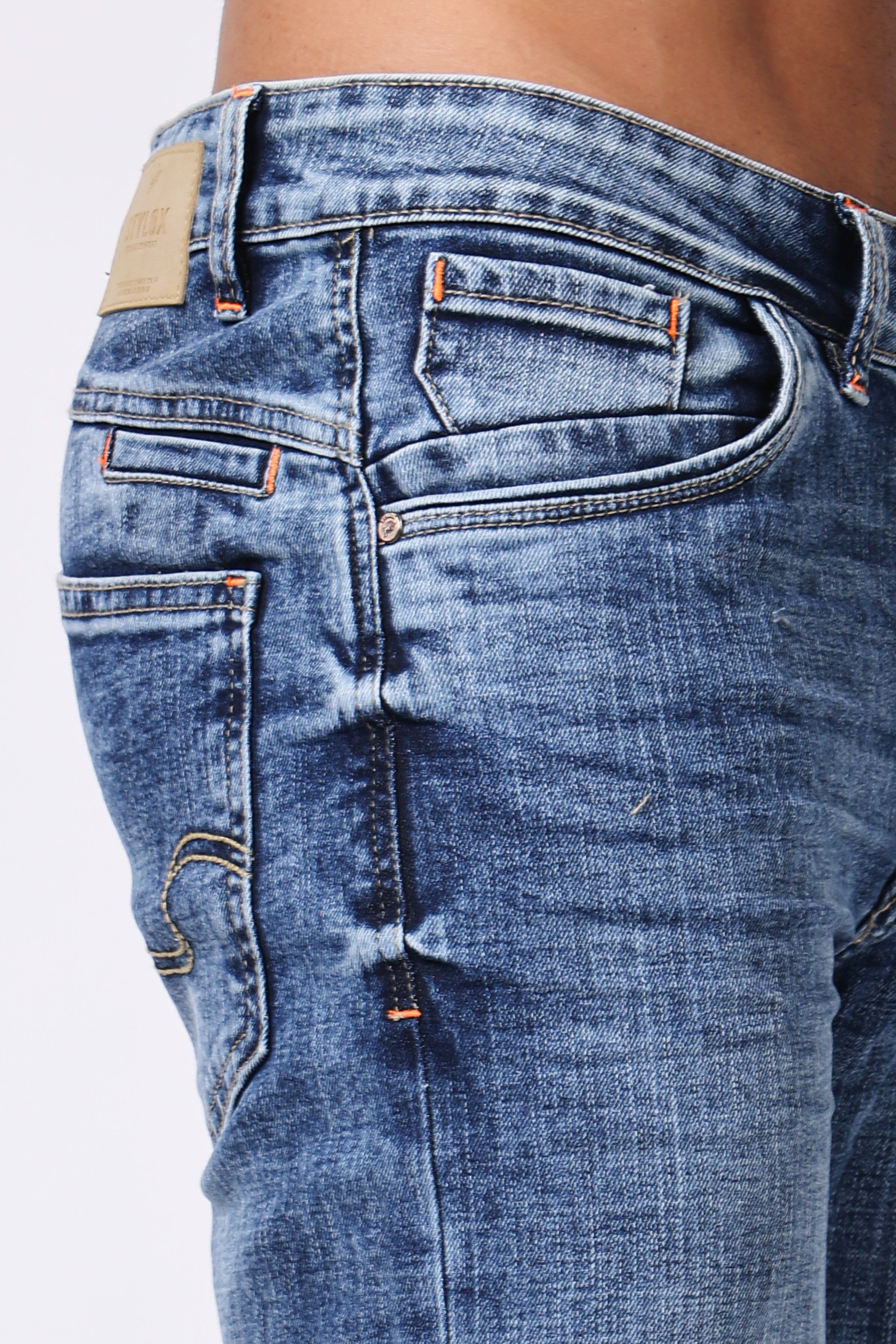 Stylox Redefine Slim Fit Men's Denim Jeans -  Dark Blue, Light Blue, Mid Dark Blue |