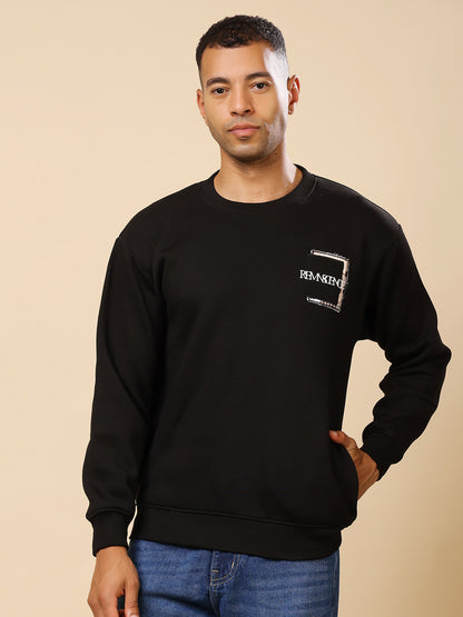 Stylox Men’s Printed Round Neck Sweatshirt – Casual Comfort with Trendy Prints