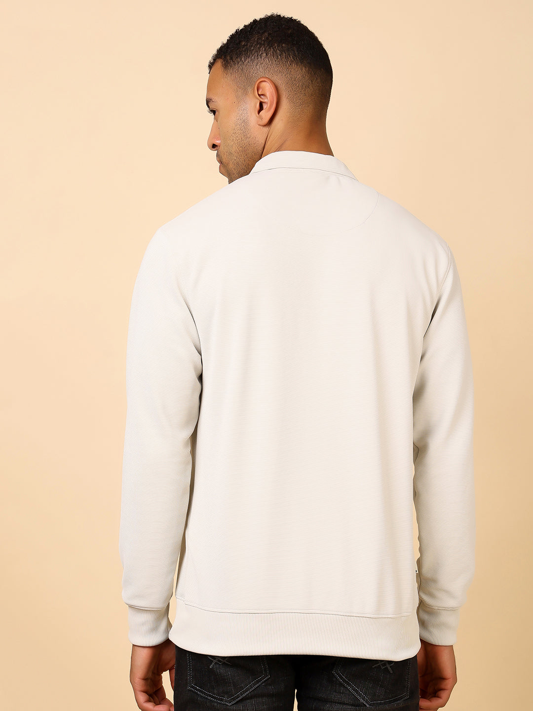 Stylox Men's Utility Style Zip Neck Sweatshirt
