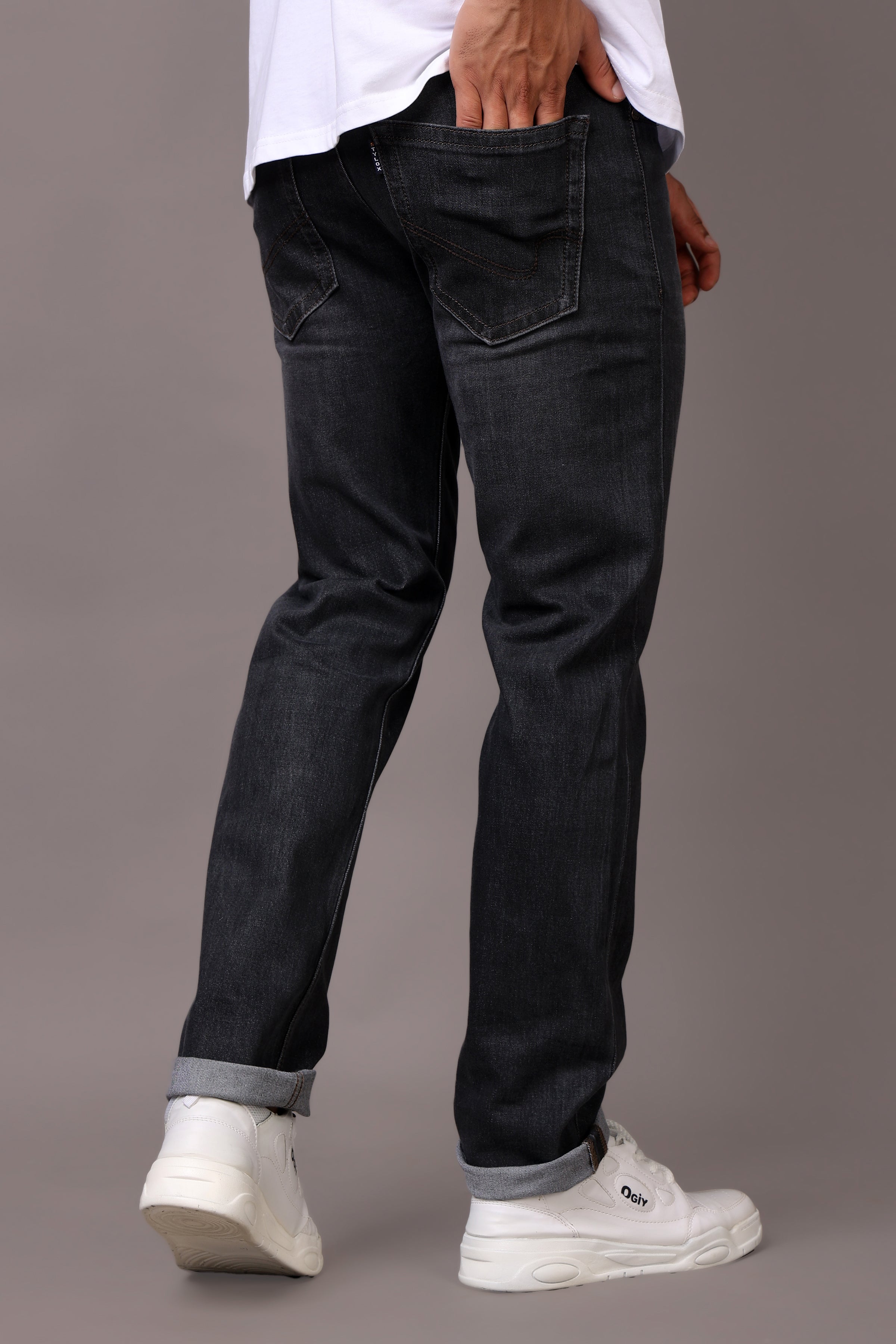 Stylox Men’s Comfort Fit Denim Jeans - Grey, Mid Dark Grey & Dark Grey ,