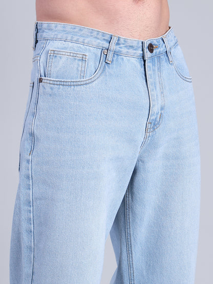 Stylox Men’s Loose Fit Jeans | Relaxed Fit Washed Denim Jeans for Men | Mid-Rise Casual &amp; Streetwear Jeans