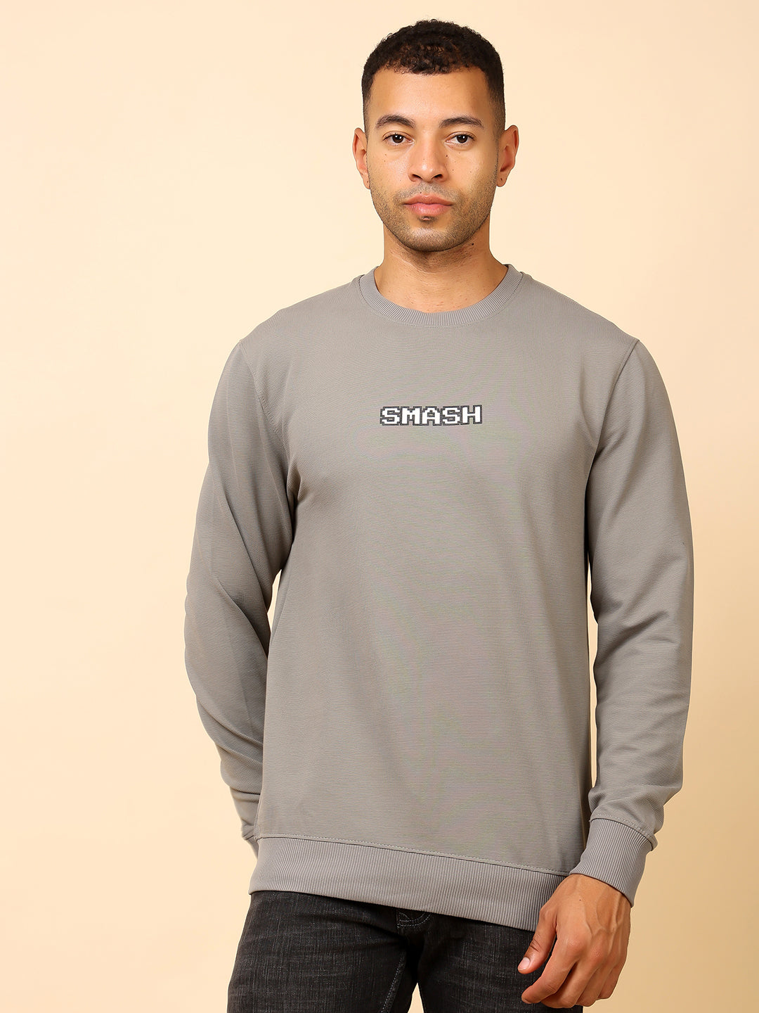 Stylox Men’s Round Neck Full Sleeve Sweatshirt with Back Graphic Print – Casual Streetwear Style - Stylox