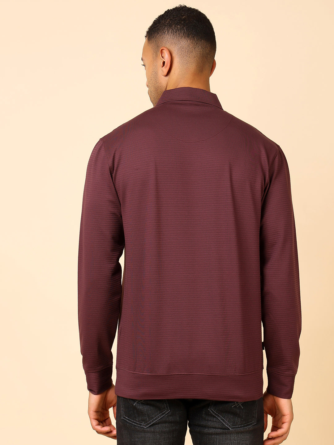 Stylox Men’s Polo Neck Sweatshirt with Button Placket