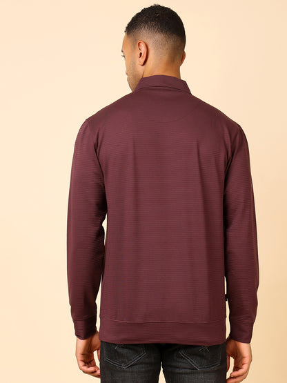 Stylox Men’s Polo Neck Sweatshirt with Button Placket