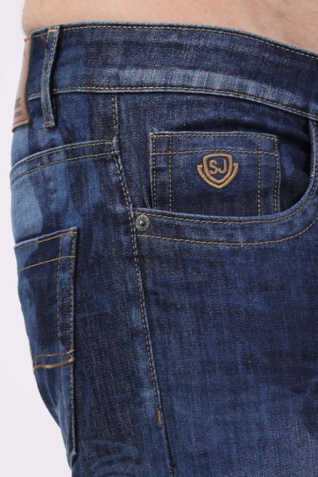 Stylox Men Ankle Fit Denim Jeans - Mid-rise with tapered ankle | Blue |   - 5240-10709 - Stylox