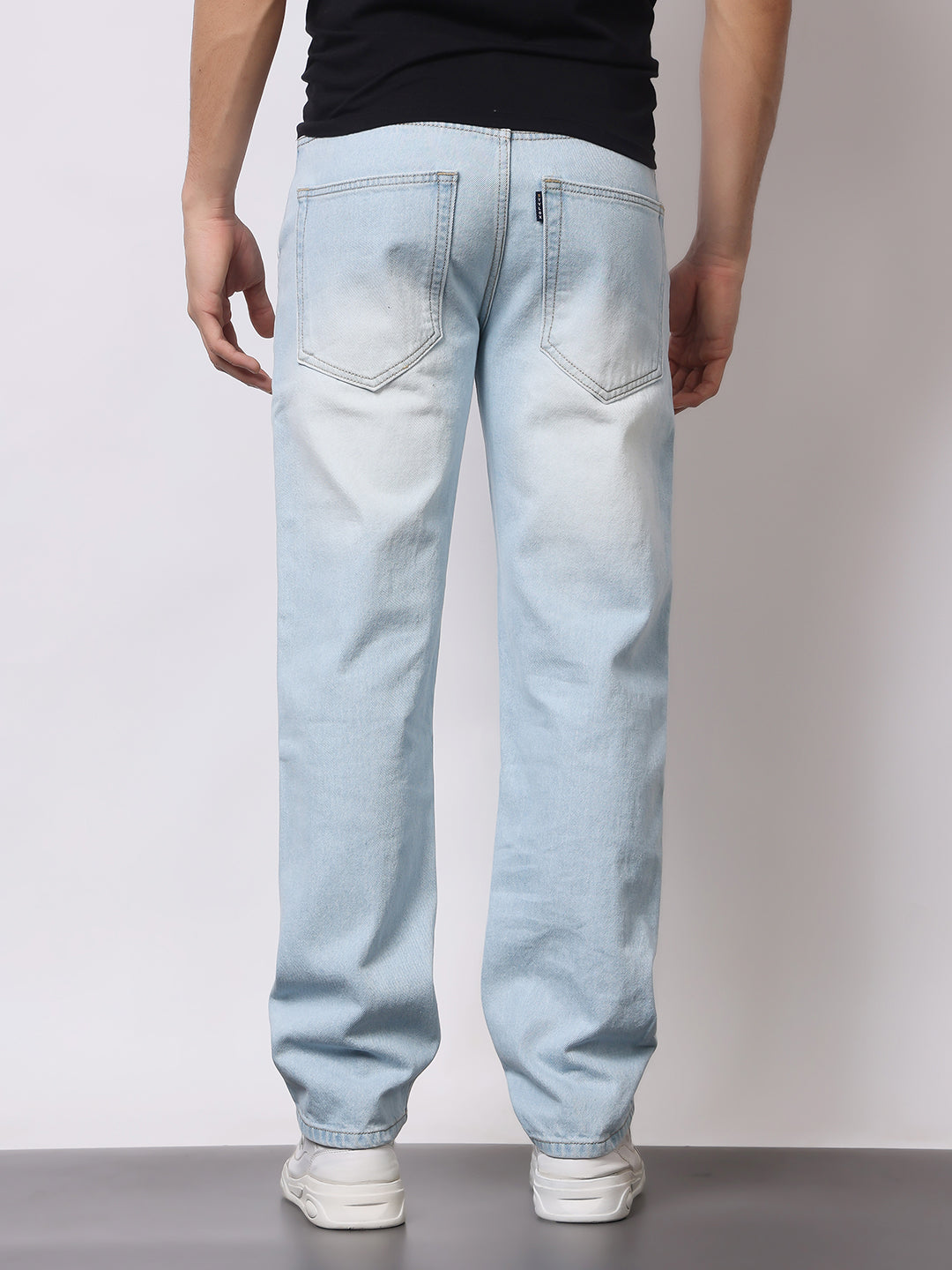 Stylox Men’s Relaxed Fit Heavy Washed Denim Jeans with Front Utility Pockets | Comfort Casual Jeans for Everyday Wear - Stylox