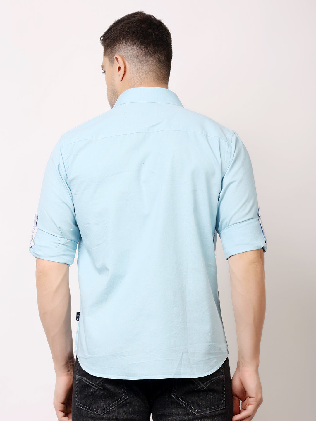 Stylox Men’s Regular Fit Oxford Full Sleeve Solid Shirt | Premium Cotton Blend Casual & Formal Wear - Stylox