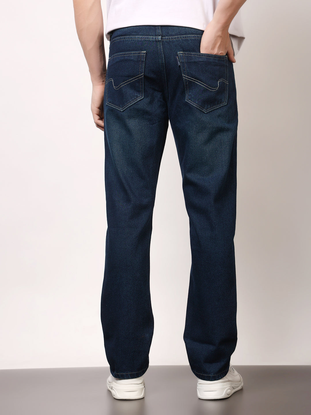 Stylox Men’s Relaxed Fit Solid Jeans | Comfortable Denim Casual Wear for Everyday Style (Blue) - Stylox