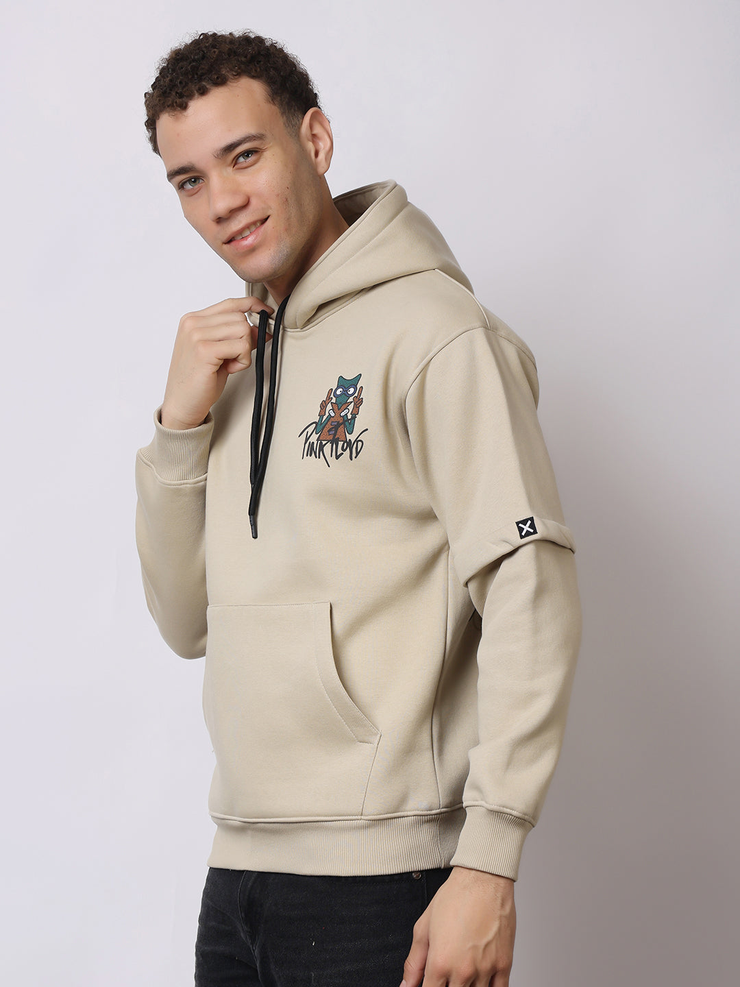 Stylox Men’s Graphic Winter Hoodie – Floyd Printed Pullover with Kangaroo Pocket &amp; Warm Fleece Fabric