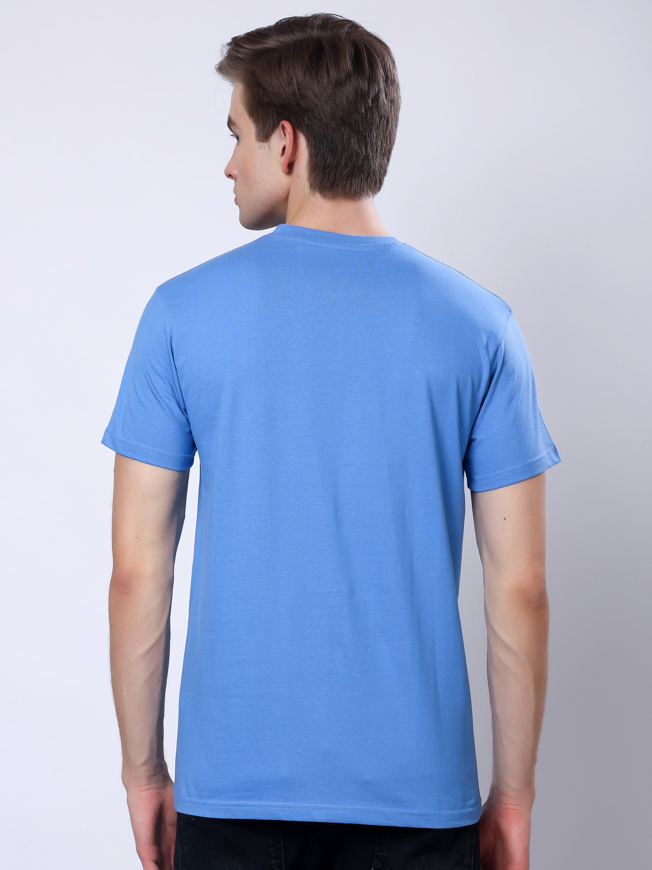 Stylox Men’s Solid Round Neck T-Shirt | Classic Cotton Casual Crew Neck Tee - Stylox