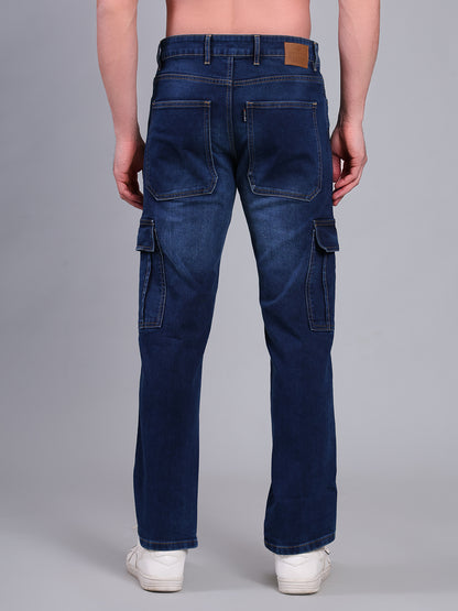 Stylox Men’s Cargo Jeans | Utility Denim with Multiple Pockets | Regular Fit Stretch Cargo Jeans for Men