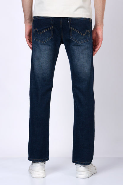 Stylox Men’s Mid-Rise Comfort Fit Stretchable Greenish Blue Denim Jeans - Stylox