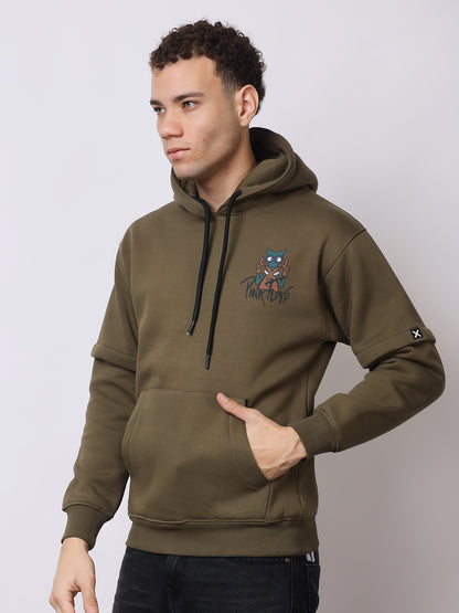 Stylox Men’s Graphic Winter Hoodie – Floyd Printed Pullover with Kangaroo Pocket &amp; Warm Fleece Fabric