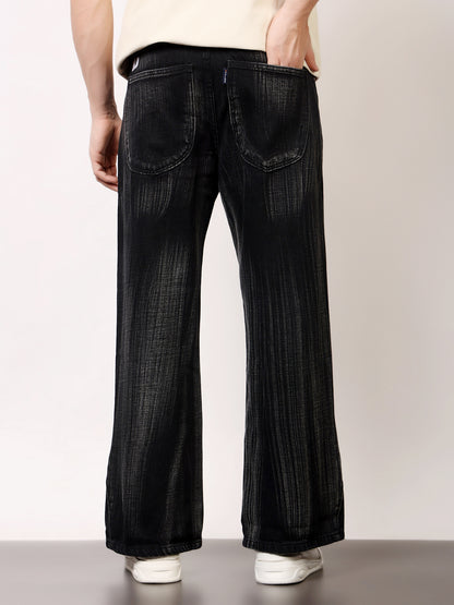 Stylox Men’s Washed Stretchable Baggy Fit Jeans – Loose Fit Vintage Denim for Streetwear &amp; Casual Wear