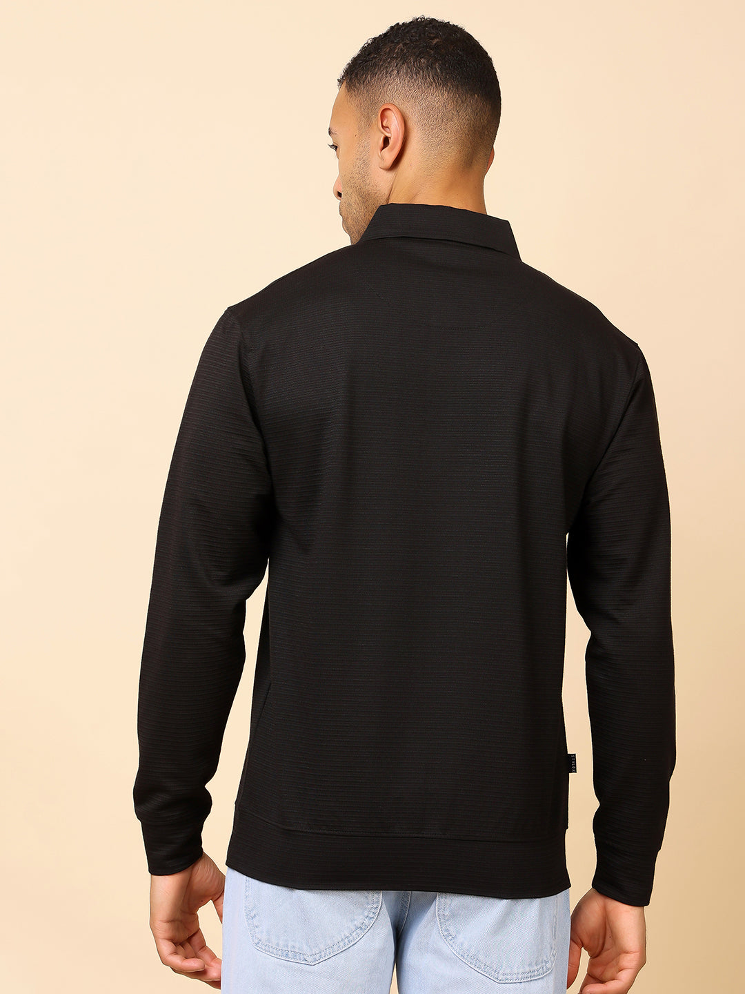 Stylox Men’s Polo Neck Sweatshirt with Button Placket