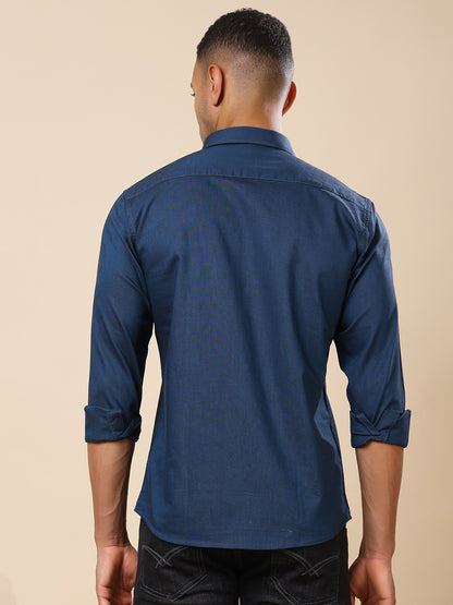 Stylox Men’s Regular Fit Oxford Full Sleeve Solid Shirt – Classic Elegance with Modern Comfort