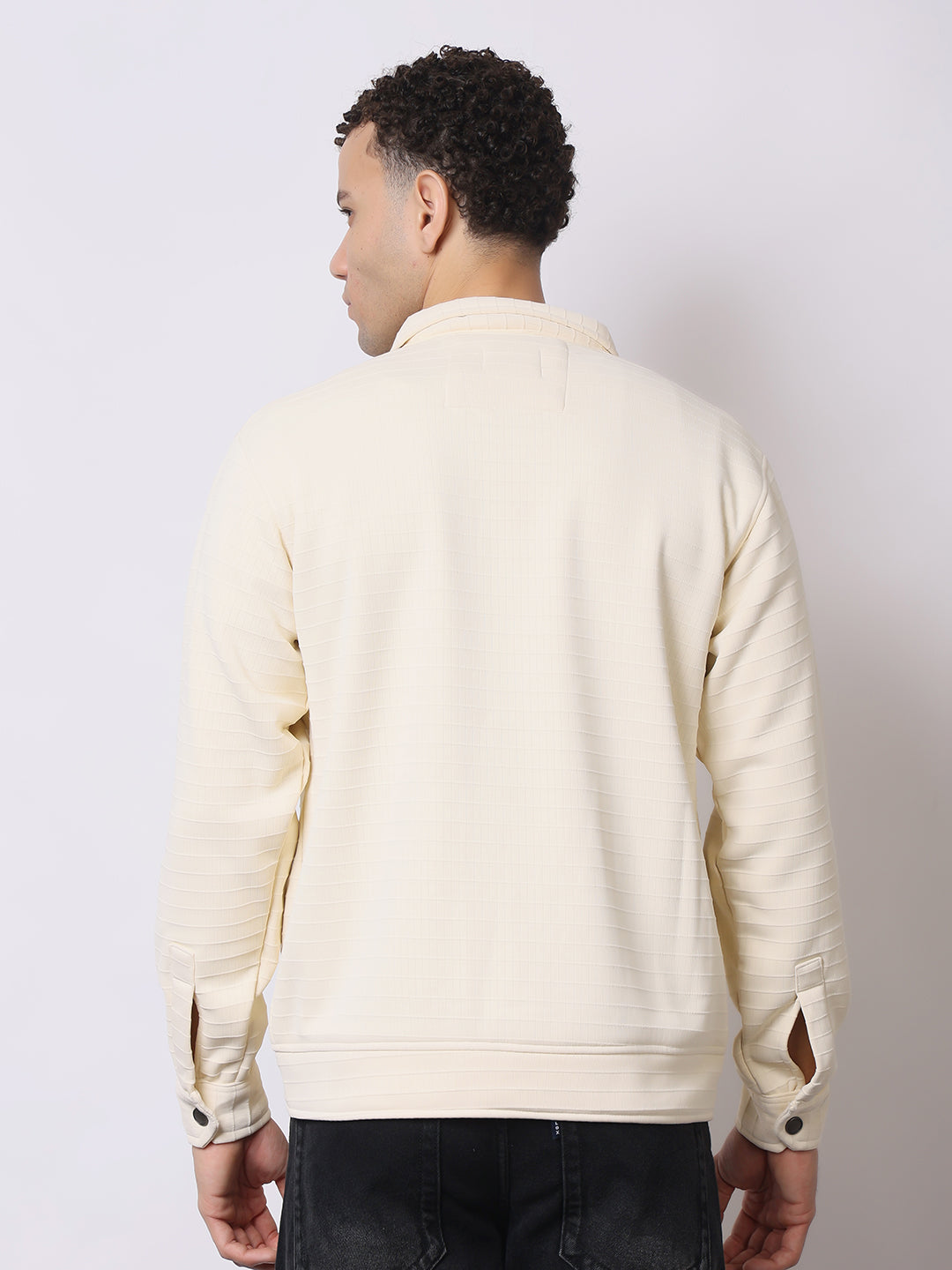 Stylox Men’s Textured Button-Down Shacket – Lightweight Casual Jacket for Winter &amp; Fall