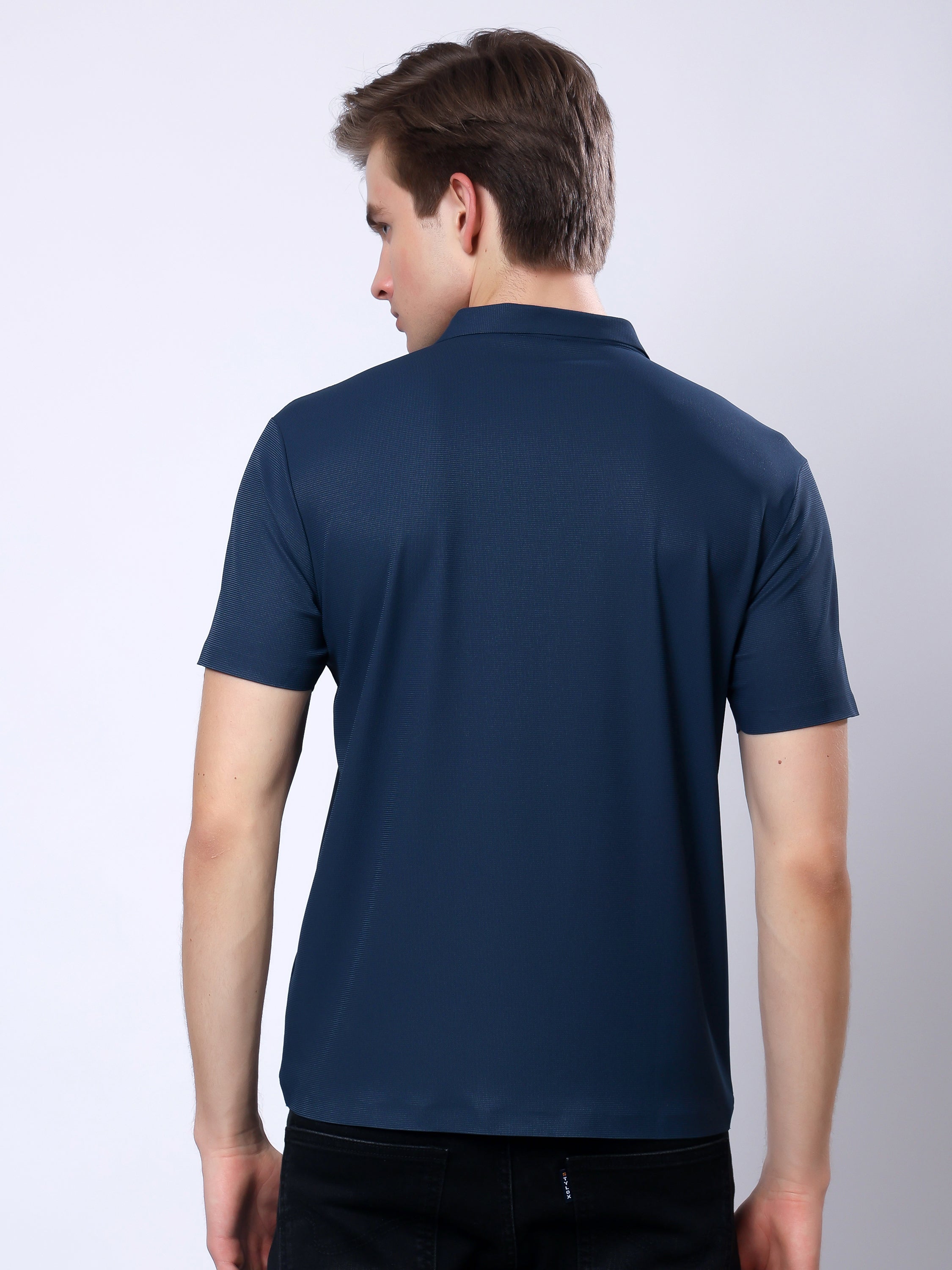 Stylox Men’s Premium Regular Fit Stretchable Polo T-Shirt–Teal - Stylox