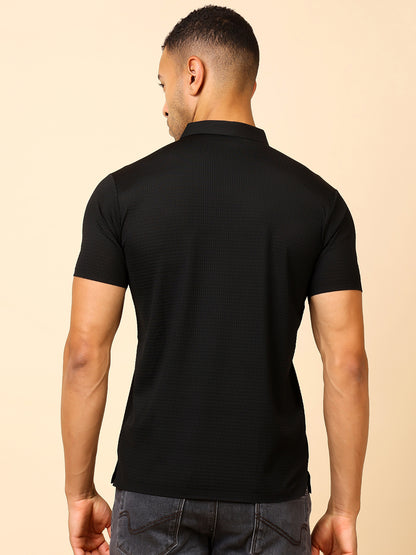 Stylox Premium Stretchable Nylon-Spandex Solid Polo T-Shirt – Sleek Comfort &amp; Performance