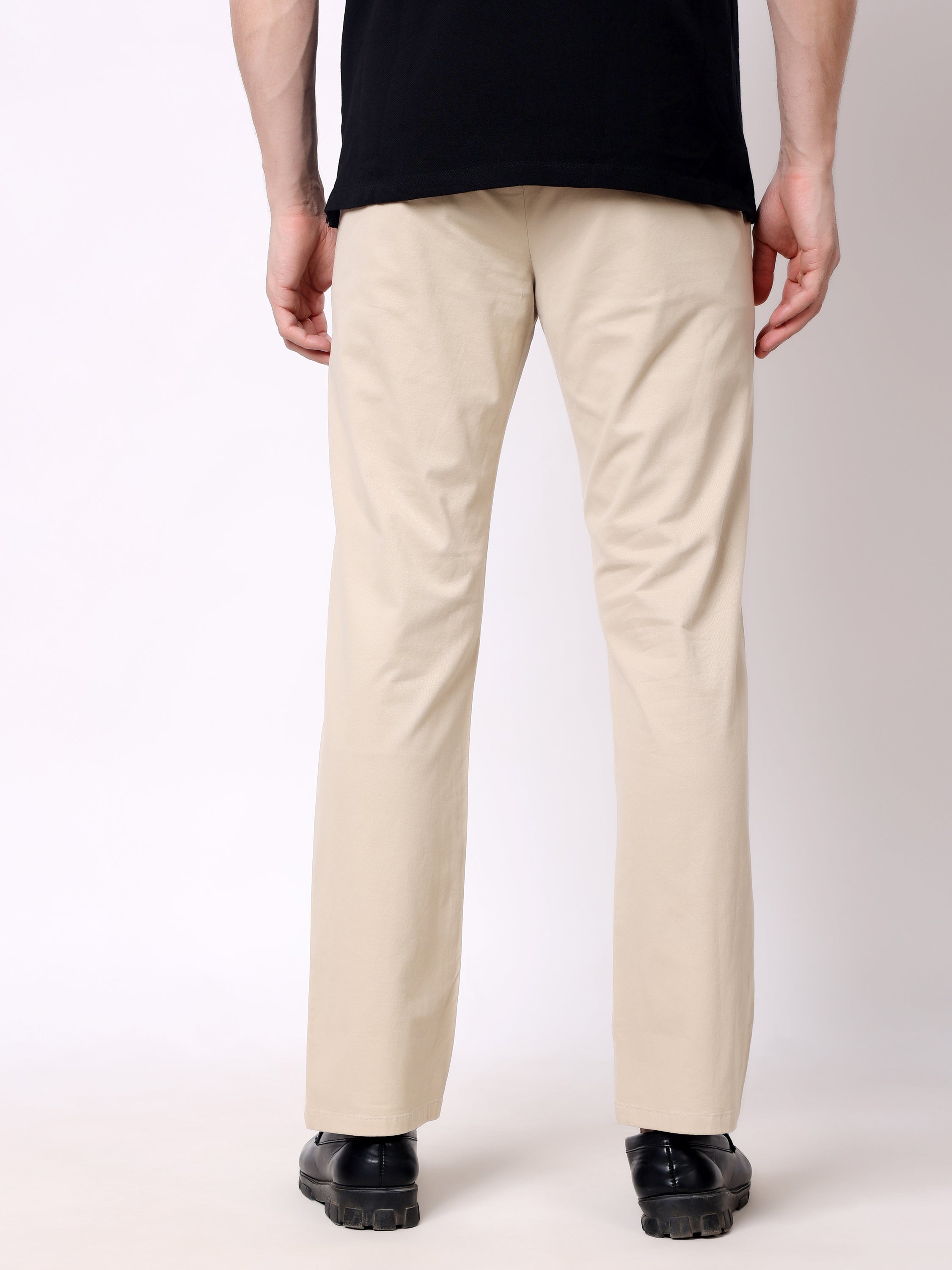 Stylox Men’s Straight Fit Non-Stretch Casual Chinos Trousers - Stylox