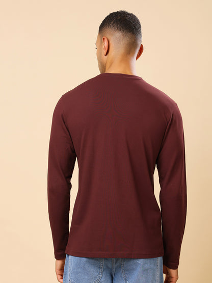Stylox Men’s Henley Neck Full Sleeve Solid T-Shirt – Casual &amp; Stylish Everyday Wear