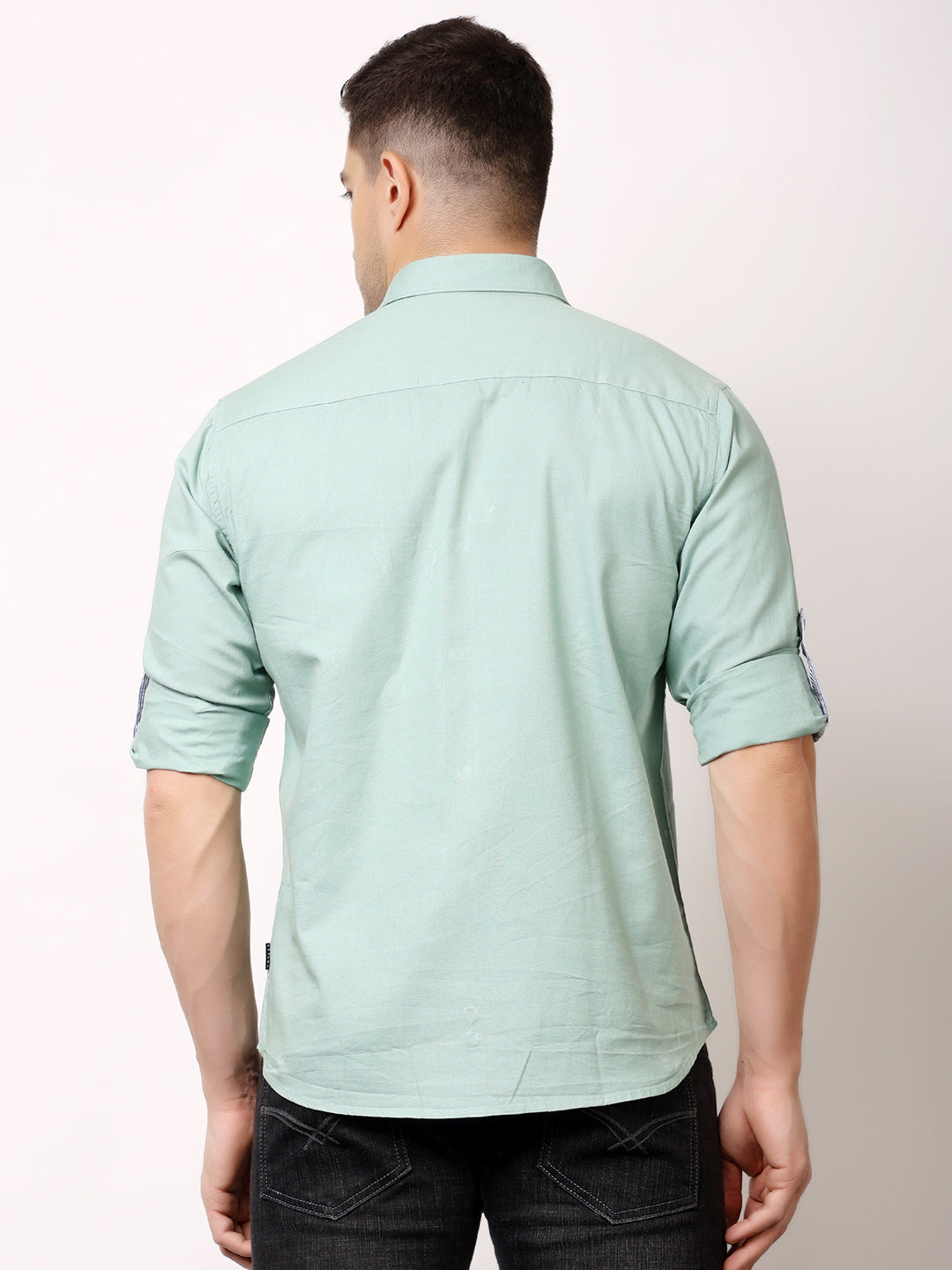 Stylox Men’s Regular Fit Oxford Full Sleeve Solid Shirt | Premium Cotton Blend Casual & Formal Wear - Stylox