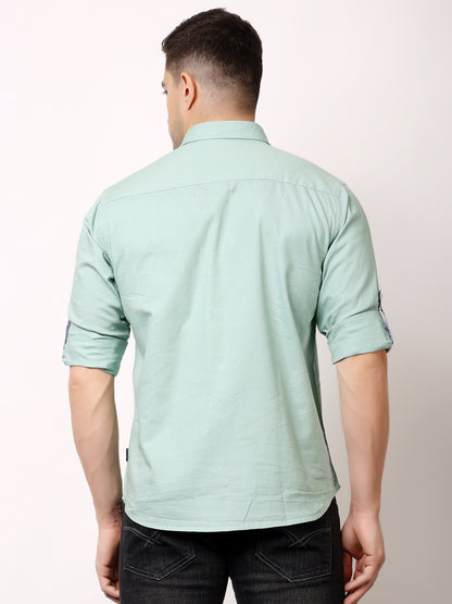 Stylox Men’s Regular Fit Oxford Full Sleeve Solid Shirt | Premium Cotton Blend Casual &amp; Formal Wear