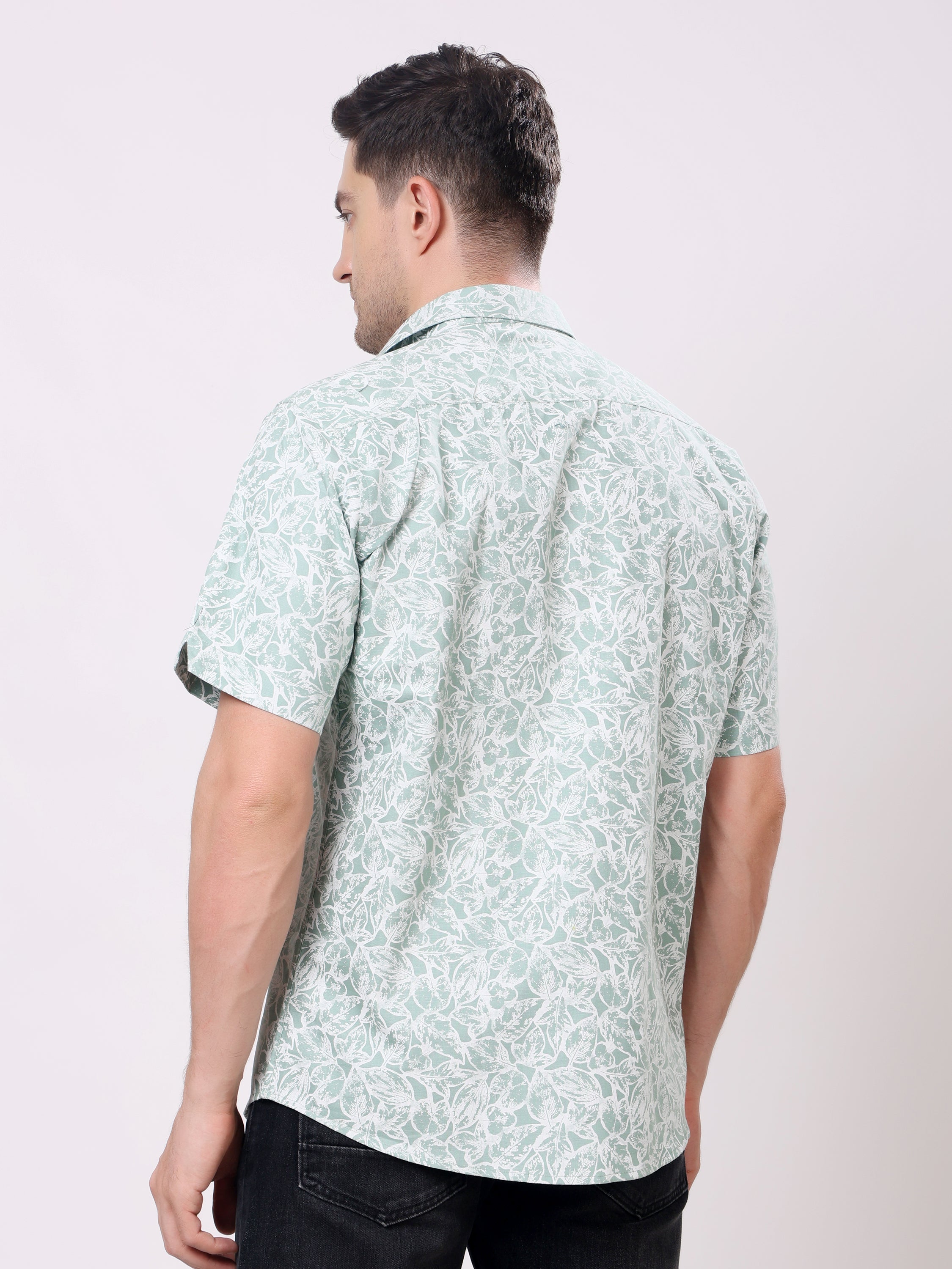 Stylox Men’s Regular Fit Half Sleeve Floral Printed Casual Summer Shirt - Stylox