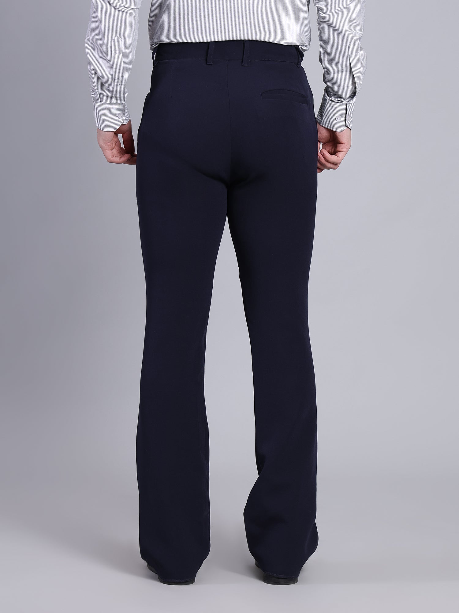 Stylox Men’s Bootcut Formal Trousers-Navy - Stylox