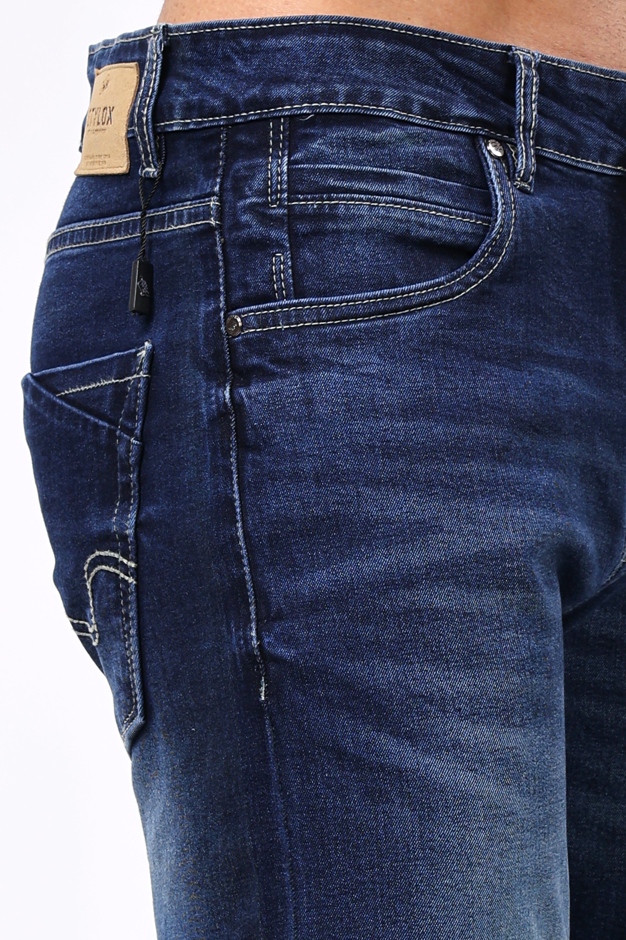 Stylox Slim Fit Denim Jeans - Dark Blue,