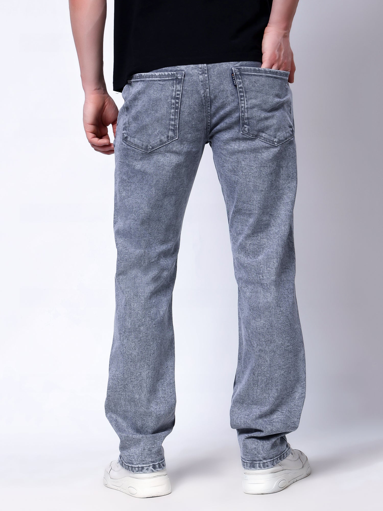 Stylox Men’s Slim Fit Stretchable Steel Grey Denim Jeans - Stylox