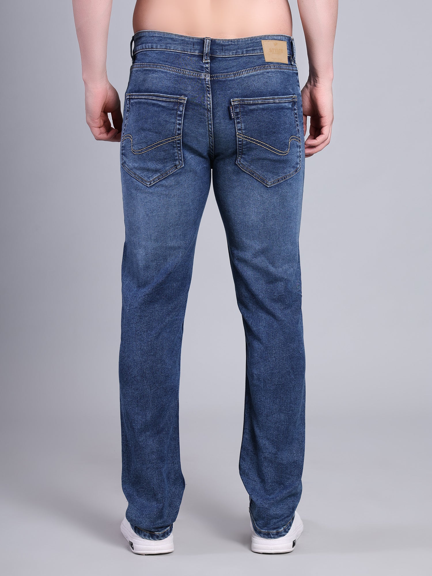 Stylox Men’s Slim Fit Stretchable Denim Jeans-Dark Blue - Stylox