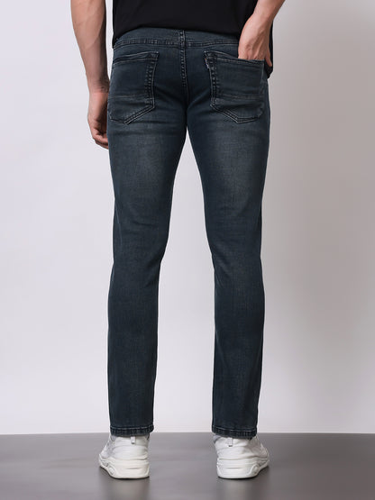 Stylox Men’s Slim Fit Solid Jeans | Stretchable Plain Denim Jeans for Men | Classic Mid-Rise Slim Fit Jeans for Smart Casual Wear