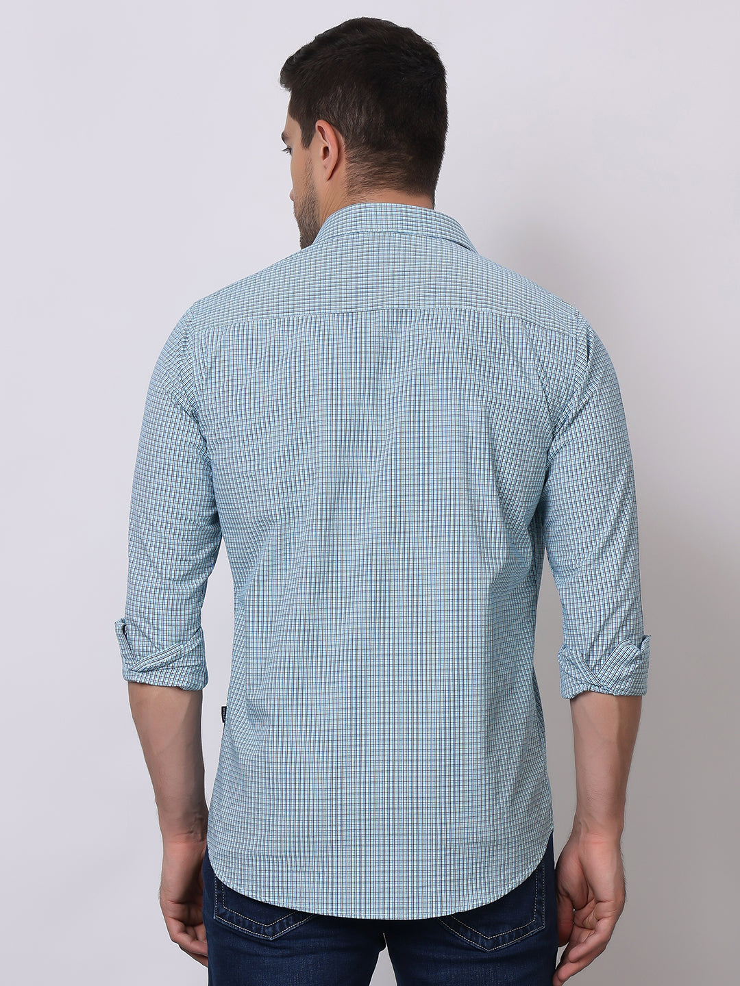 Stylox Men's Full Sleeve Check Casual Shirt – Premium Cotton Blend Regular Fit Checked Shirt for Trendy Everyday & Office Wear