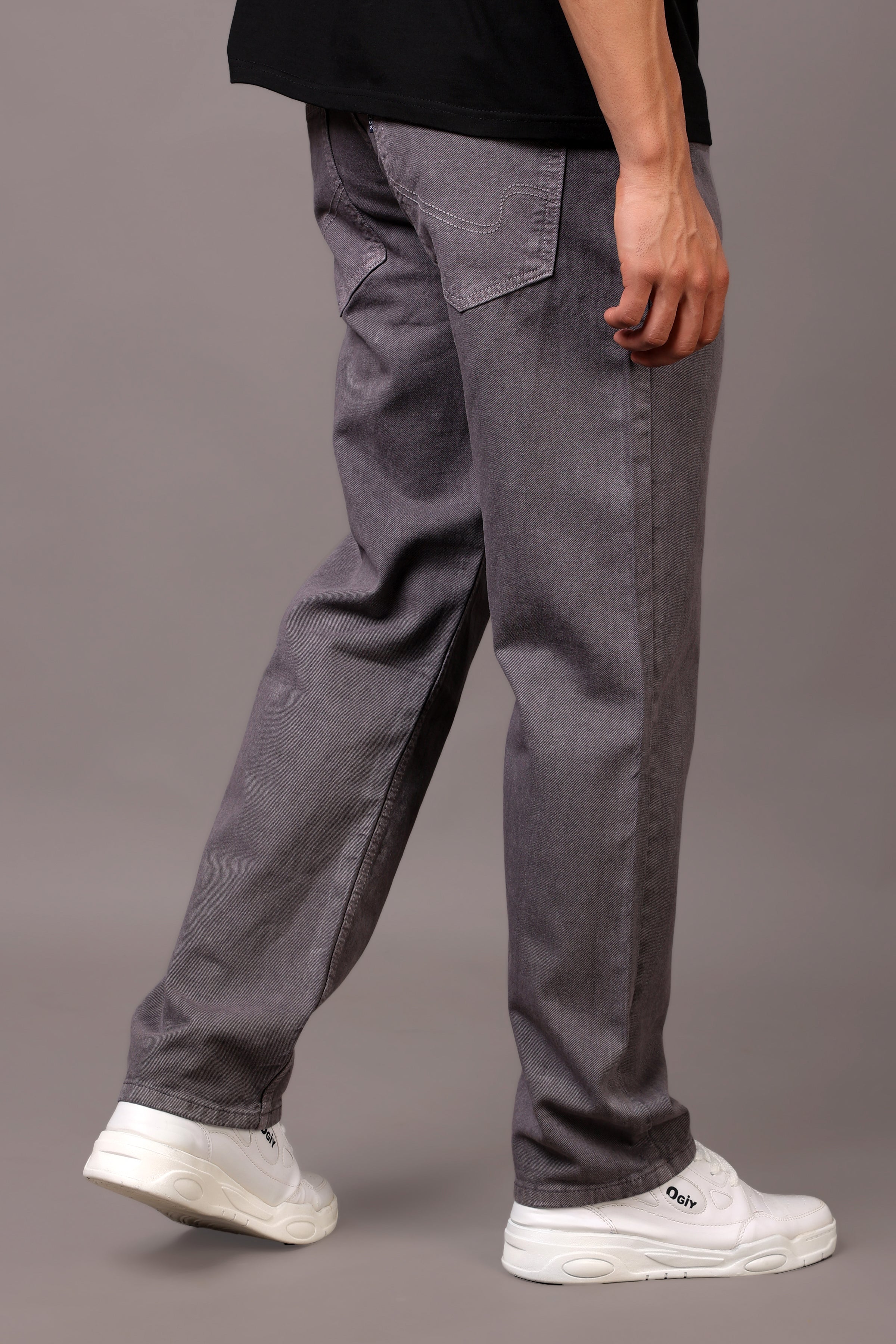 Stylox Men’s Relaxed Fit Denim Jeans - Ash Grey, Black, Steel Grey, Fossil Grey & Olive