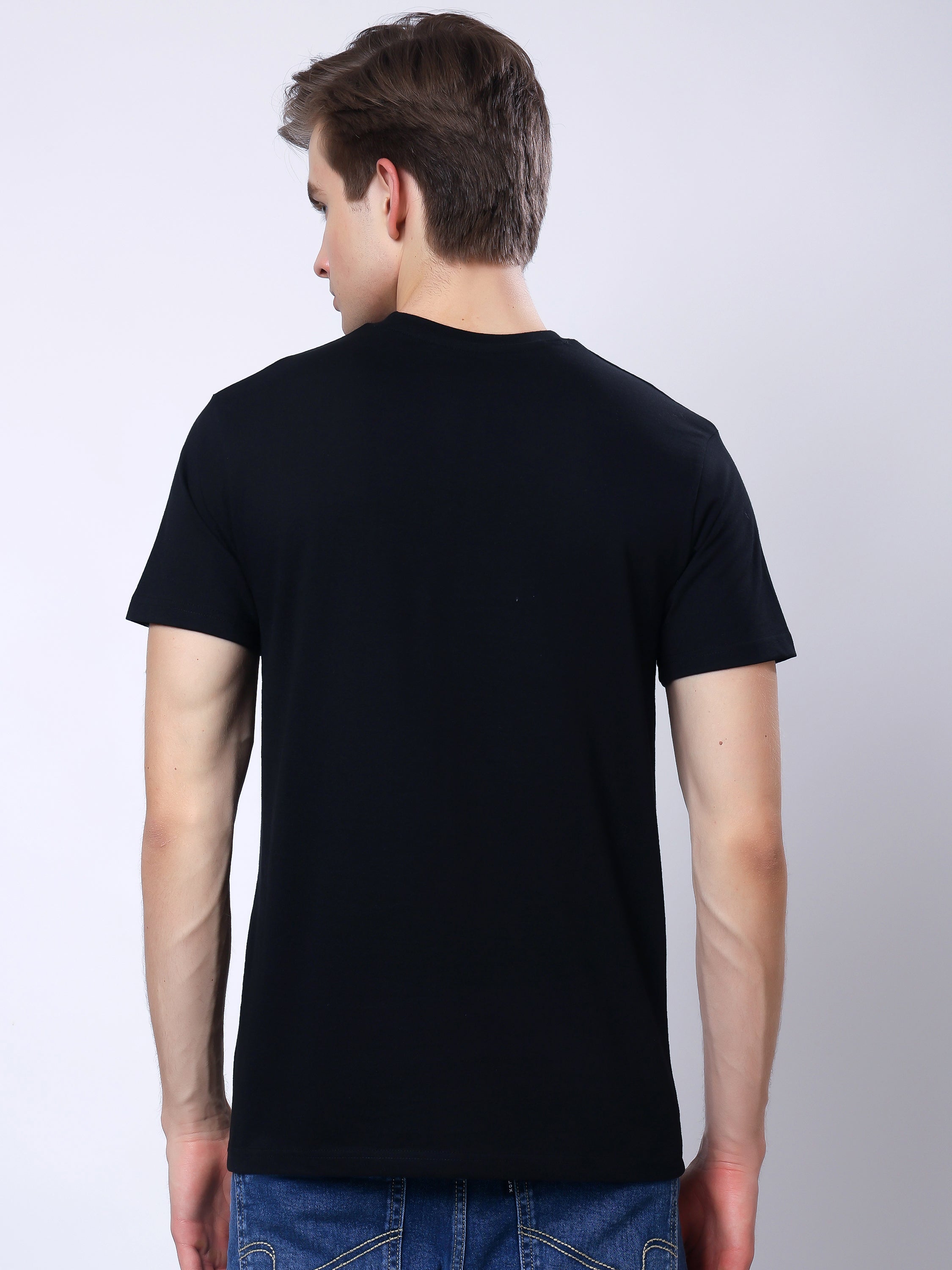 Stylox Men’s Solid Round Neck T-Shirt | Classic Cotton Casual Crew Neck Tee - Stylox