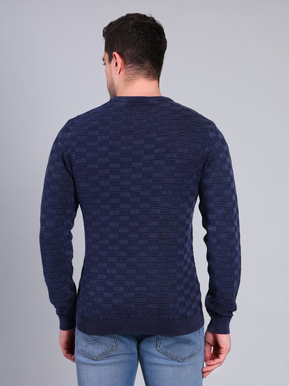 Stylox Men’s Textured Winter Sweater | Crew Neck Full Sleeve Knit Pullover | Premium Casual Wear