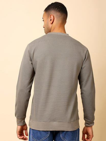Stylox Men’s Colorblock Crew Neck Sweatshirt with “Revolution” Print