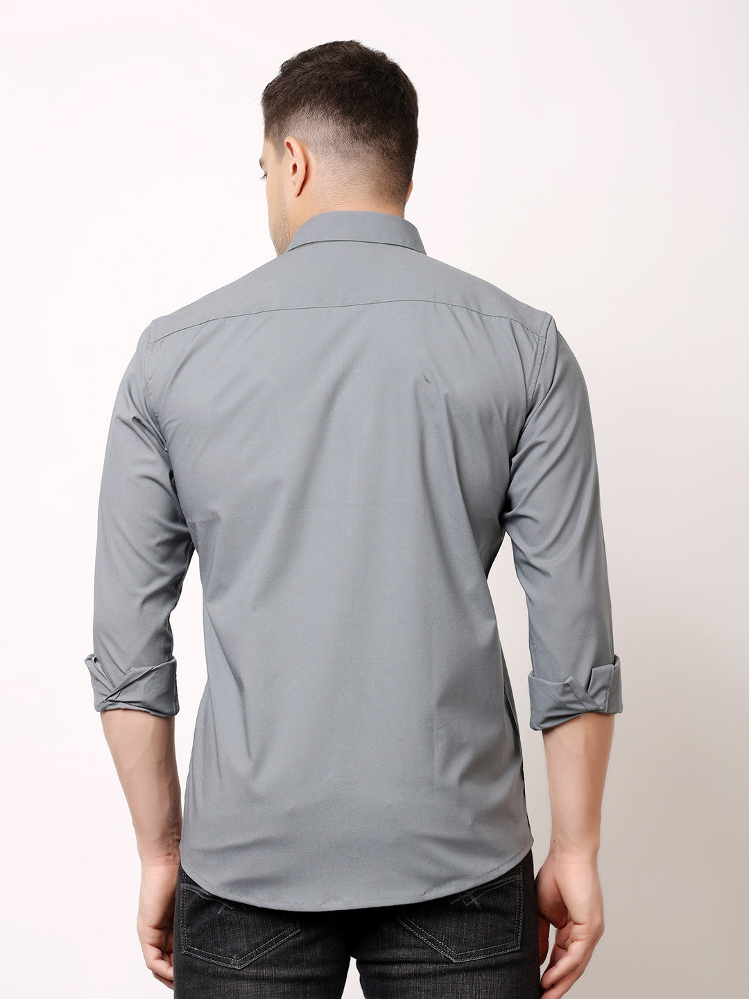 Stylox Men's Regular Fit Solid Casual Shirt with Full Sleeves – Premium Cotton Blend Button-Down Shirt for Smart Everyday Style - Stylox
