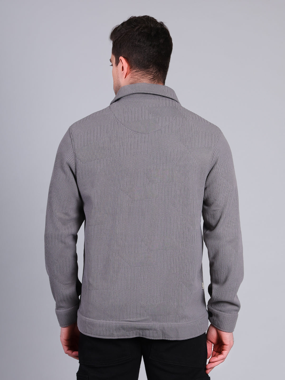 Stylox Men’s Winter Shacket | Solid Button-Down Shirt Jacket with Chest Pockets | Warm Casual Outerwear