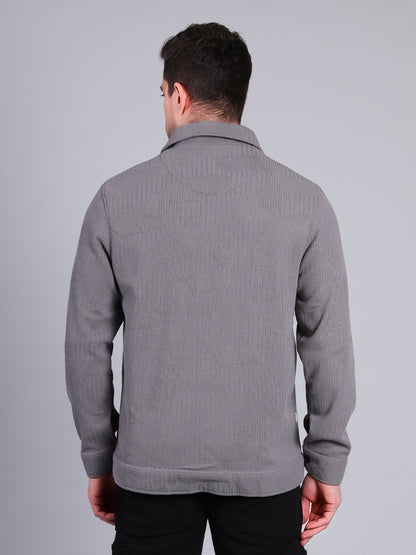 Stylox Men’s Winter Shacket | Solid Button-Down Shirt Jacket with Chest Pockets | Warm Casual Outerwear