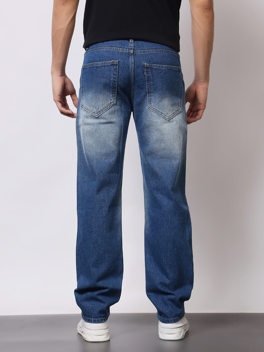 Stylox Men’s Relaxed Fit Heavy Washed Denim Jeans with Front Utility Pockets | Comfort Casual Jeans for Everyday Wear - Stylox