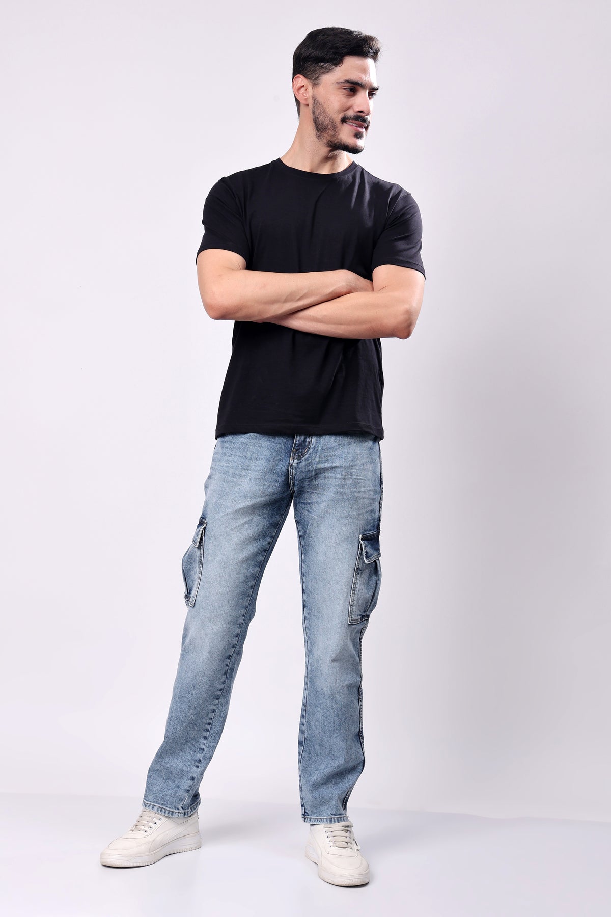 Stylox Men’s Relaxed Fit Denim Jeans - Light Blue - 5170-11133 - Stylox