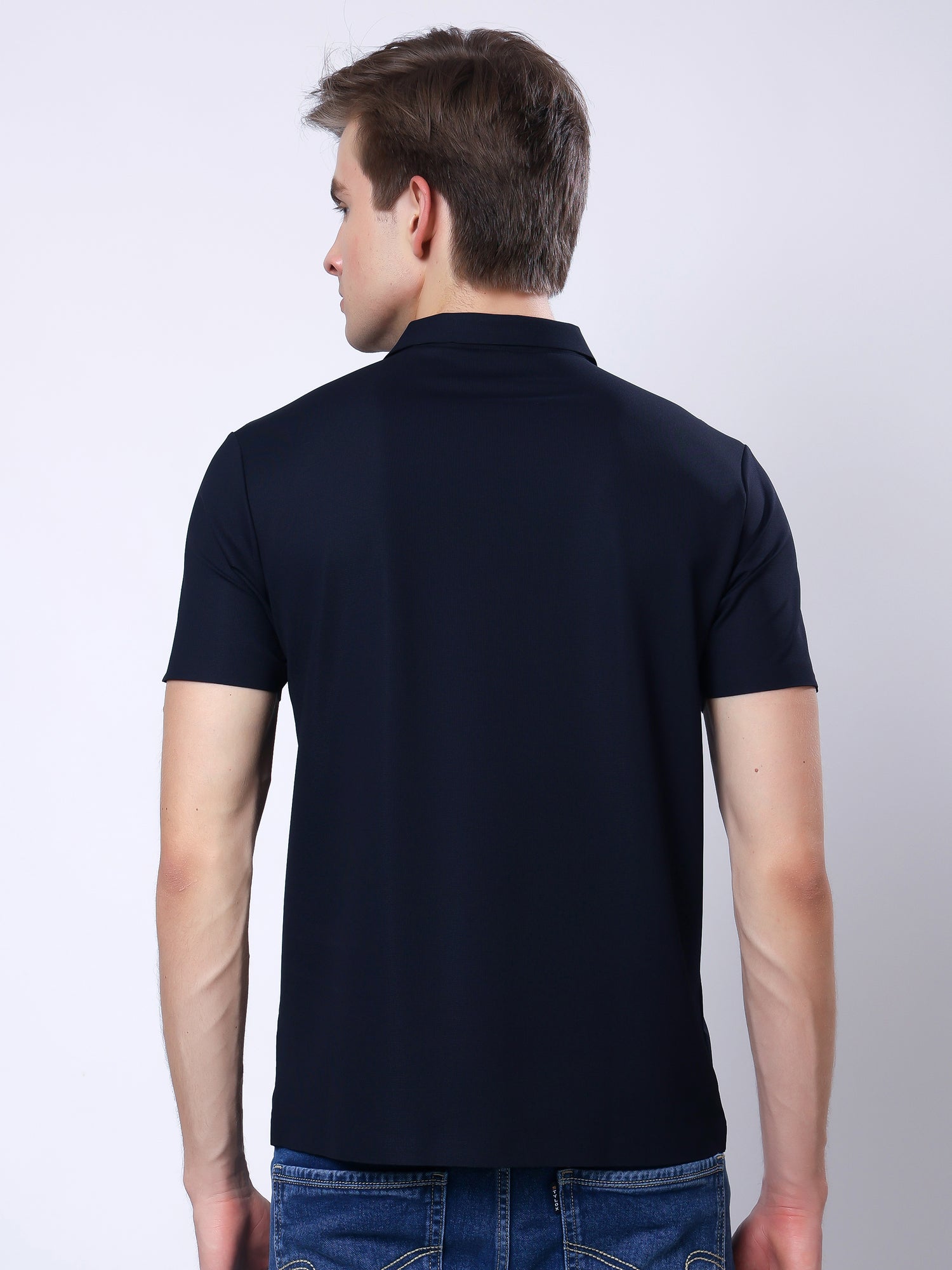 Stylox Men’s Premium Regular Fit Stretchable Polo T-Shirt–Black - Stylox