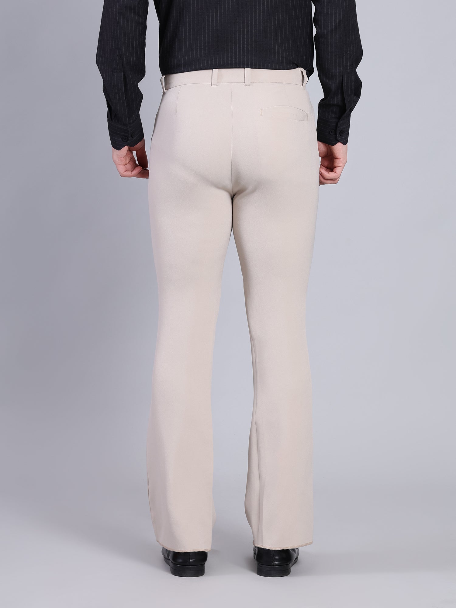 Stylox Men’s Bootcut Formal Trousers-Sand - Stylox