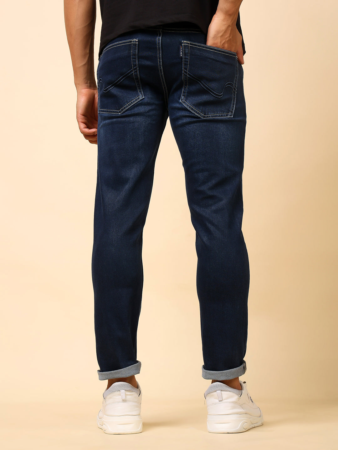 Stylox Men’s Ankle Fit Solid Jeans | Stretchable Denim Jeans for Men