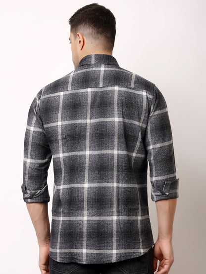Stylox Men’s Regular Fit Full Sleeve Check Shirt | Casual Cotton Checkered Shirt for Everyday Wear